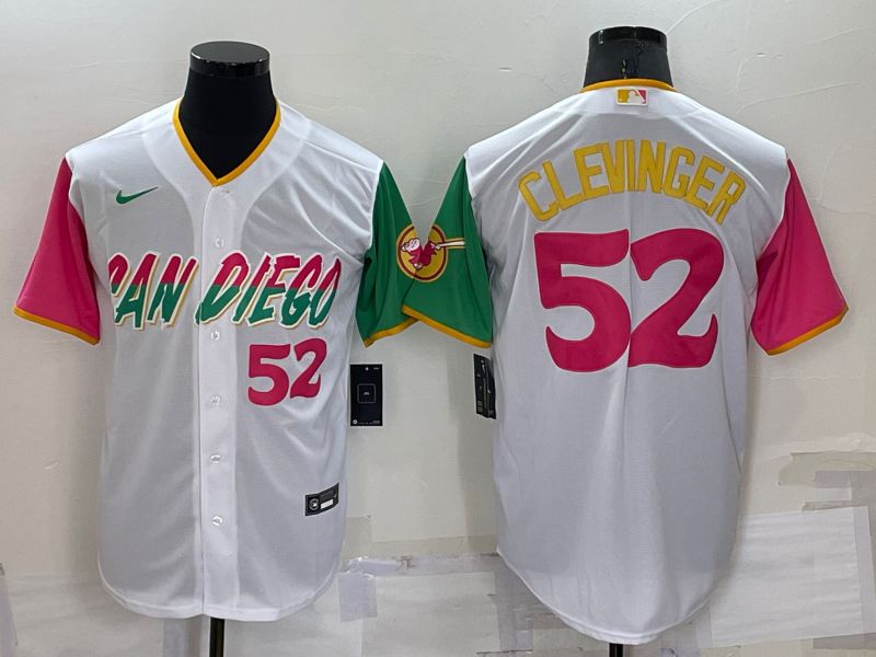 Men San Diego Padres #52 Clevinger White City Edition Game Nike 2022 MLB Jersey